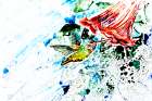 Abstract Hummingbird Art Print