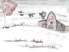 Barn BW Art Print