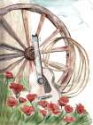 Guitar And Wheel Light Art Print