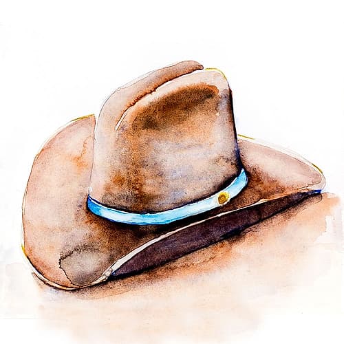Western Cowboy Hat Art Print