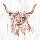 Highlander Monochromatic Art Print