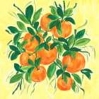 Oranges On The Vine Art Deco Print