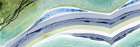 Abstract Blue Green Rivers 2 Art Print