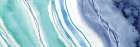 Abstract Blue Teal Waves 4 Art Print