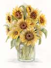 Sunflowers Bouquet Jar 1 Art Print