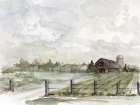 Barn With Fence Art Print