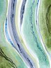 Abstract Blue Green Rivers 1 Art Print