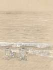 Drawing Couple Beach Art Print