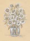 Drawing Sunflowers Art Print