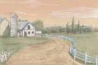 Green Barn Lane Fence Art Print