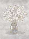 Muted Daisies Jar Drawing Art Print