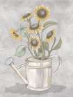 Colored Sunflower Drawing Art Print