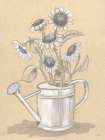 Sunflowers Drawing 1 Art Print