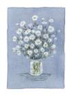 Daisies On Blue Canvas Art Print