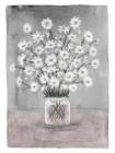 Daisies On Grey Canvas Art Print