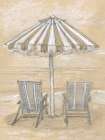 Umbrella And Chairs Art Print