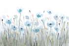 Dusty Blue Pink Poppy 3 Art Print