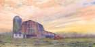 Red Barn At Sunset 2 Art Print