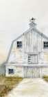 White Barn Gray Trim 3 Art Print