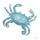 Teal Crab Art Print