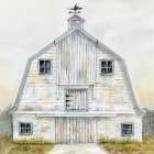 White Barn Gray Trim 2 Art Print