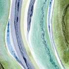 Abstract Blue Green Rivers 3 Art Print