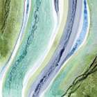 Abstract Blue Green Rivers 4 Art Print