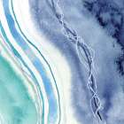 Abstract Blue Teal Waves 2 Art Print