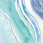 Abstract Blue Teal Waves 3 Art Print
