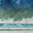 Blue Greens Modern 1 Art Print