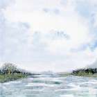Blue Green Waterway 1 Art Print