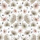 Neutral Pink Flower Pattern Art Print