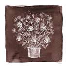 Flowers Warm Maghogany Art Print