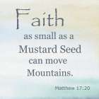 Faith A Mustard Seed Art Print