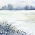 Blue Landscape 6 Art Print