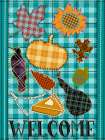Plaid Welcome Stitches Art Print