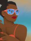 Women Beach Art Print