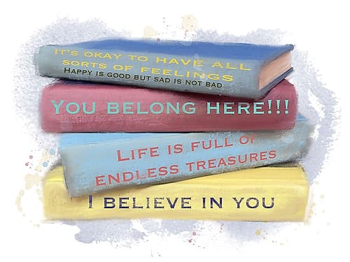 Inspirational Books Kids Print