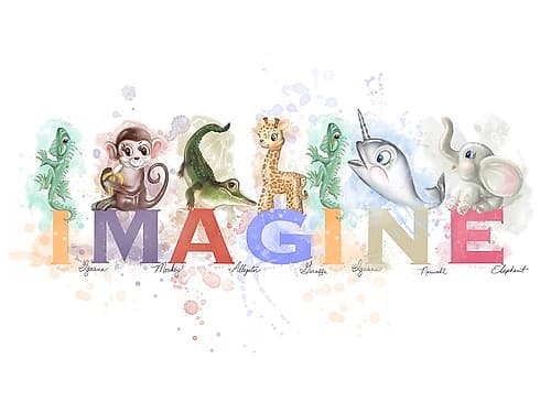 Inspirational Imagine Kids Print