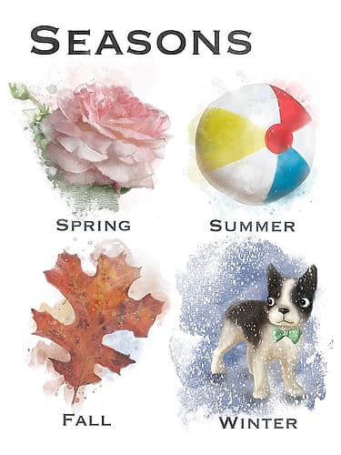 Kids Seasons Kids Print