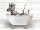 Zebra In Bathtub Art Print