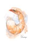 Honeybloom Coastal Seafood Shrimp Art Print