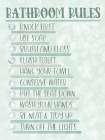 Bathroom Rules Lines Bathroom Art Print