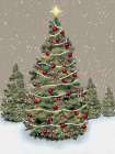 Christmas Day Tree Art Print