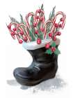 Santa Boot Art Print