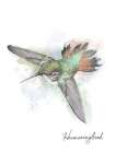 Hummingbird Art Deco Print