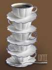 Stacked Coffee Kitchen Print