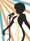 Musical Woman Jazz Spotlight Art Print