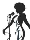 BW Woman Jazz Art Print