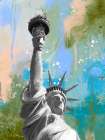 Colorful Statue Of Liberty Art Print